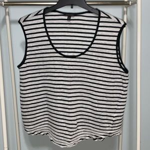 Black/White Striped Tank